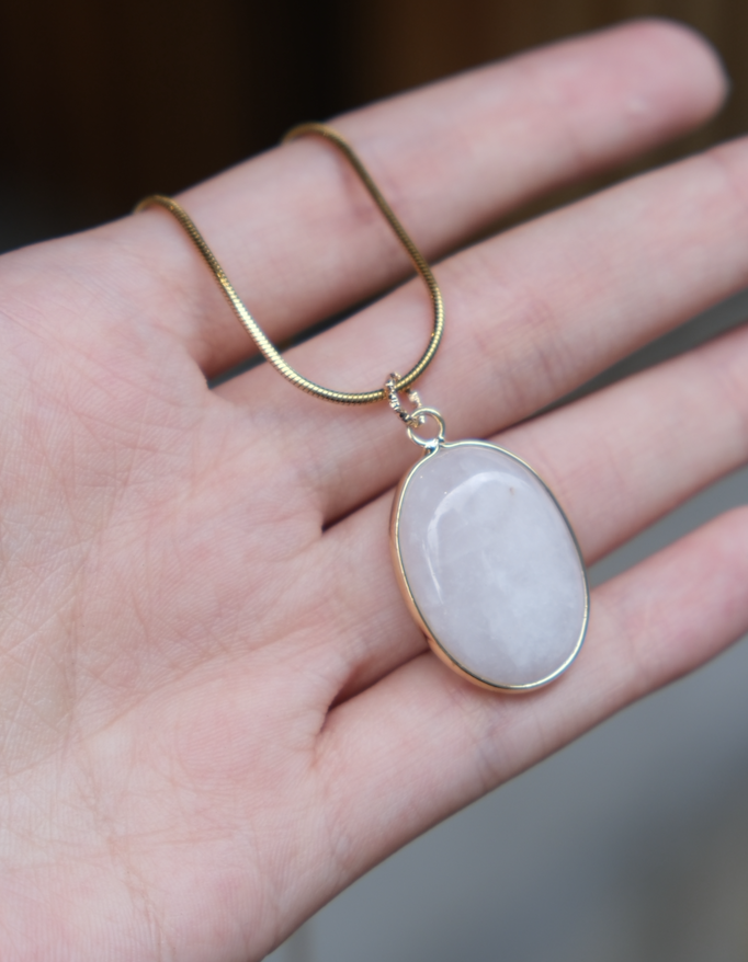 [Big Land] 水晶項鍊 | 醫療鋼 | NO.391