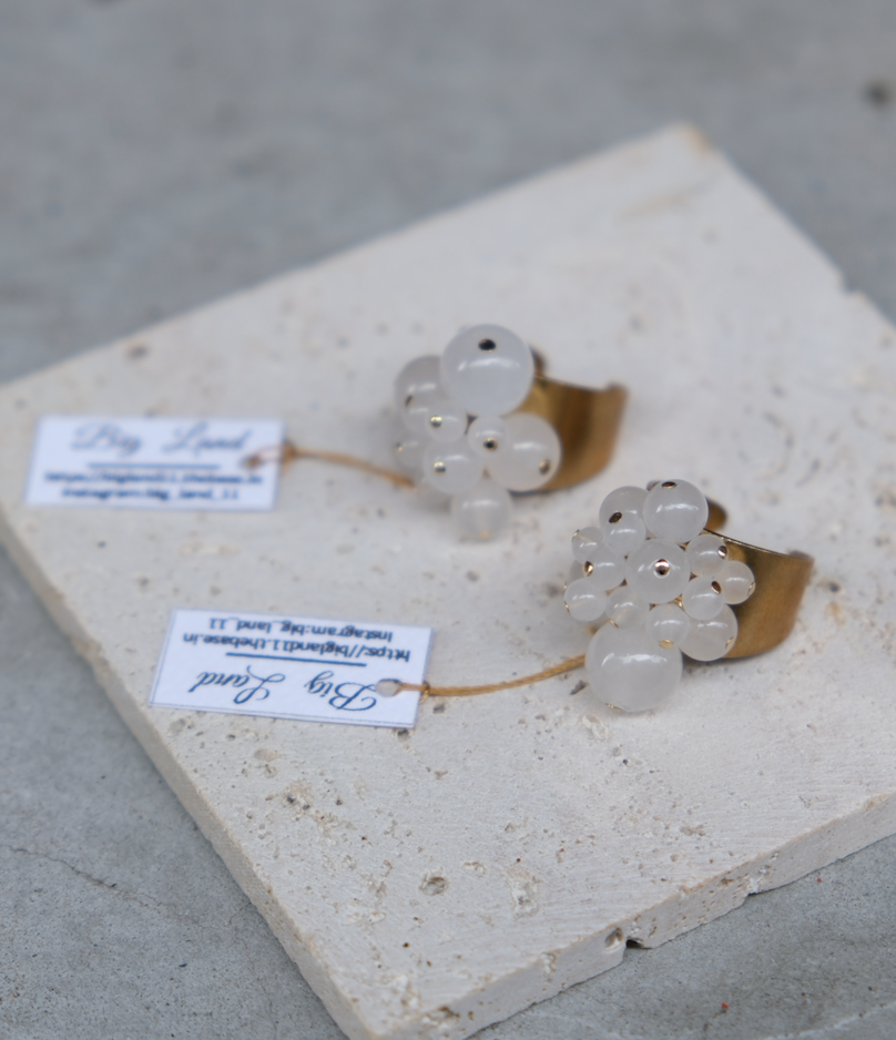 [Big Land] 白櫻玉石戒指 | NO.393