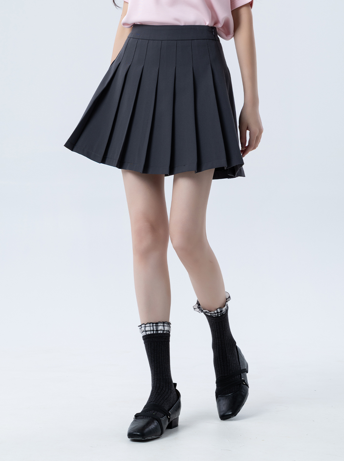 【期間限定】抗皺百褶短裙