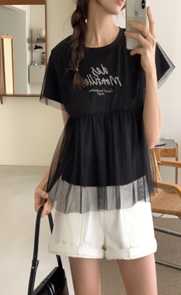 YD033 REFRESH 芭蕾風 紗裙Layer Tee