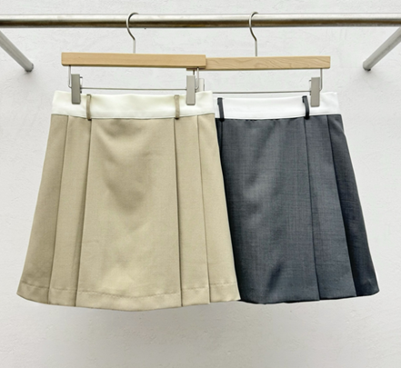 YD036 REFRESH 反色褲頭A字短裙褲