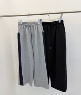 YD041 non-clip 冰絲感兩邊粗間長褲