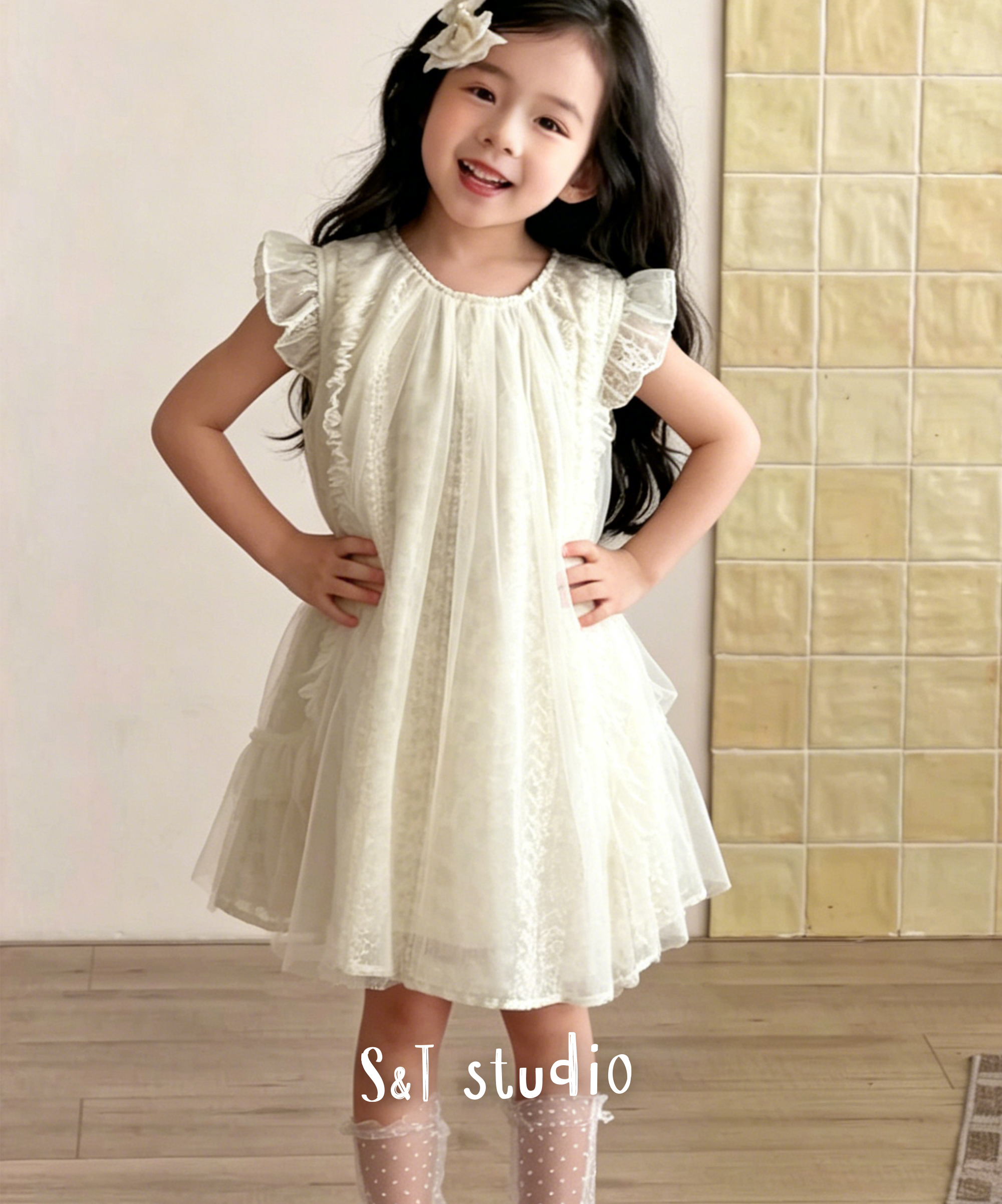 女童輕紗公主洋裝 (90-130)