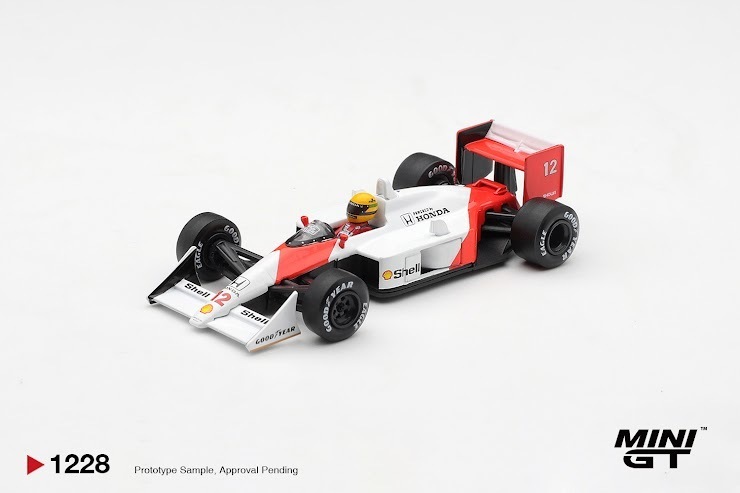 PO-$89 * MINI GT * 1:64 1228 McLaren MP4/4 #12 Ayrton Senna 1988 Canadian Grand Prix Winner