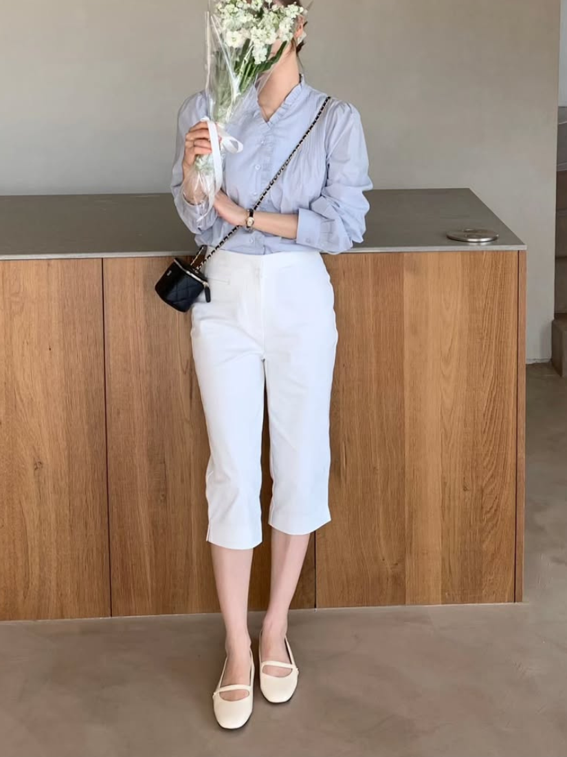 Norah 顯高直筒中長褲 [ 2色 / S,M,L]