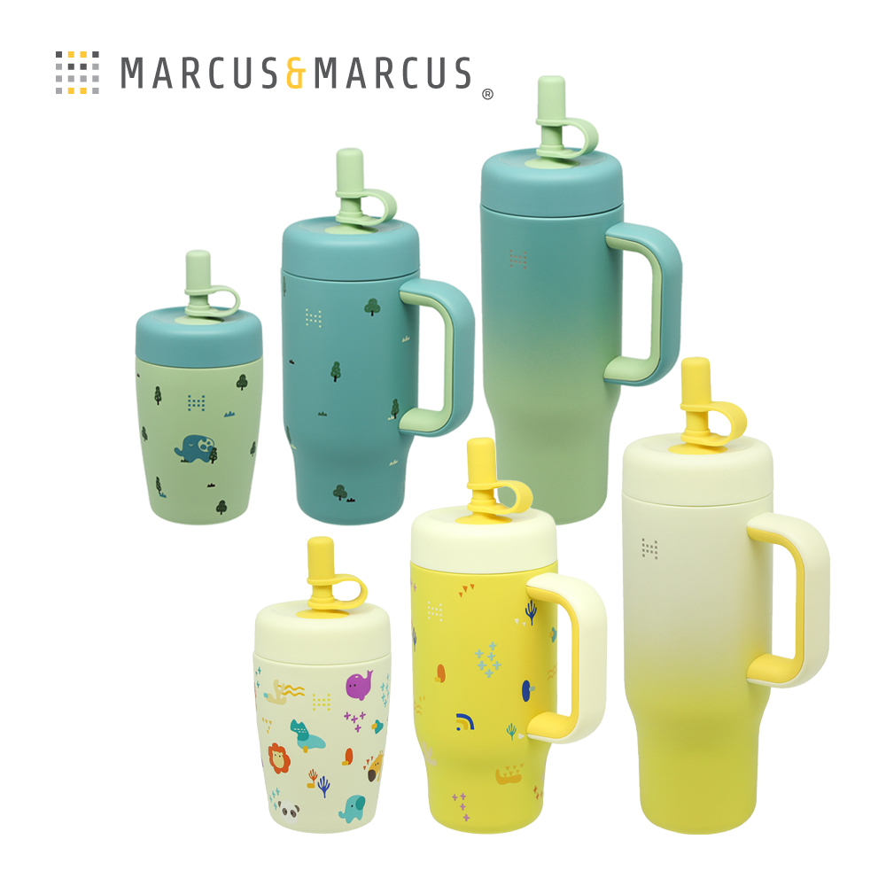 Marcus&Marcus 兒童不鏽鋼吸管保冷杯(350 ml)/不鏽鋼隨行吸管保冷杯(530ml~650ml)