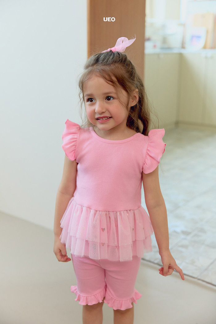 正韓夏UEO 兩色愛心拼紗套裝