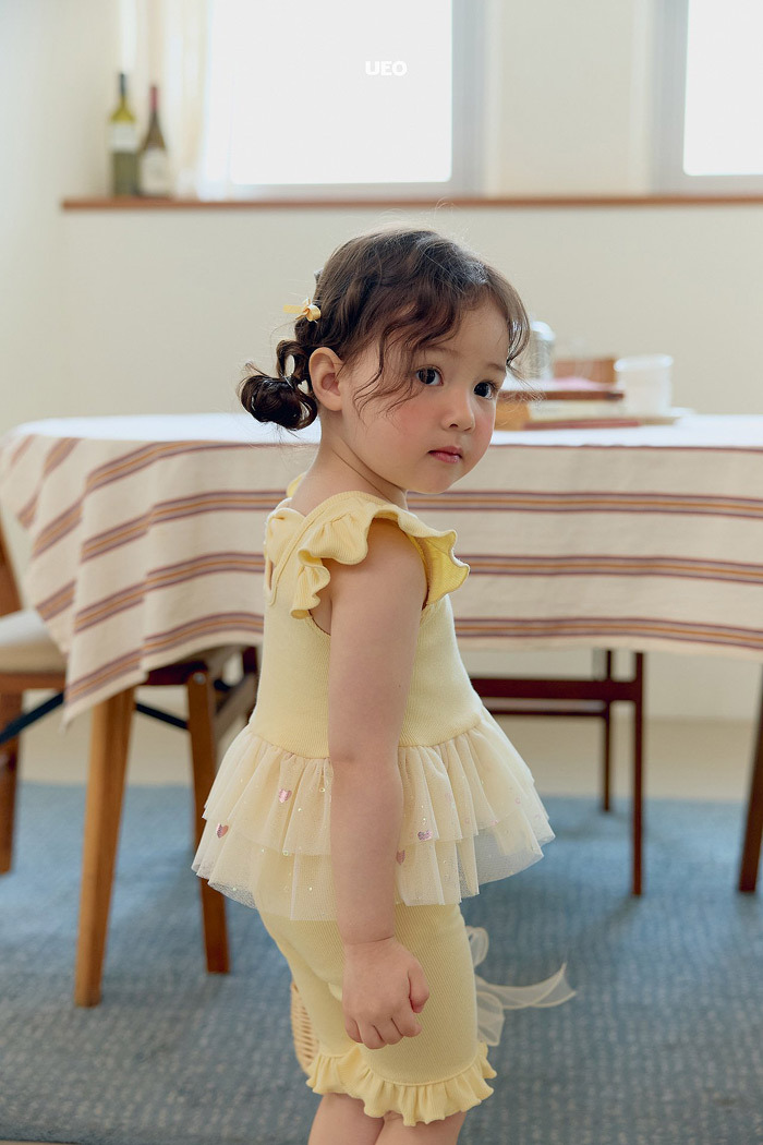 正韓夏UEO 兩色愛心拼紗套裝