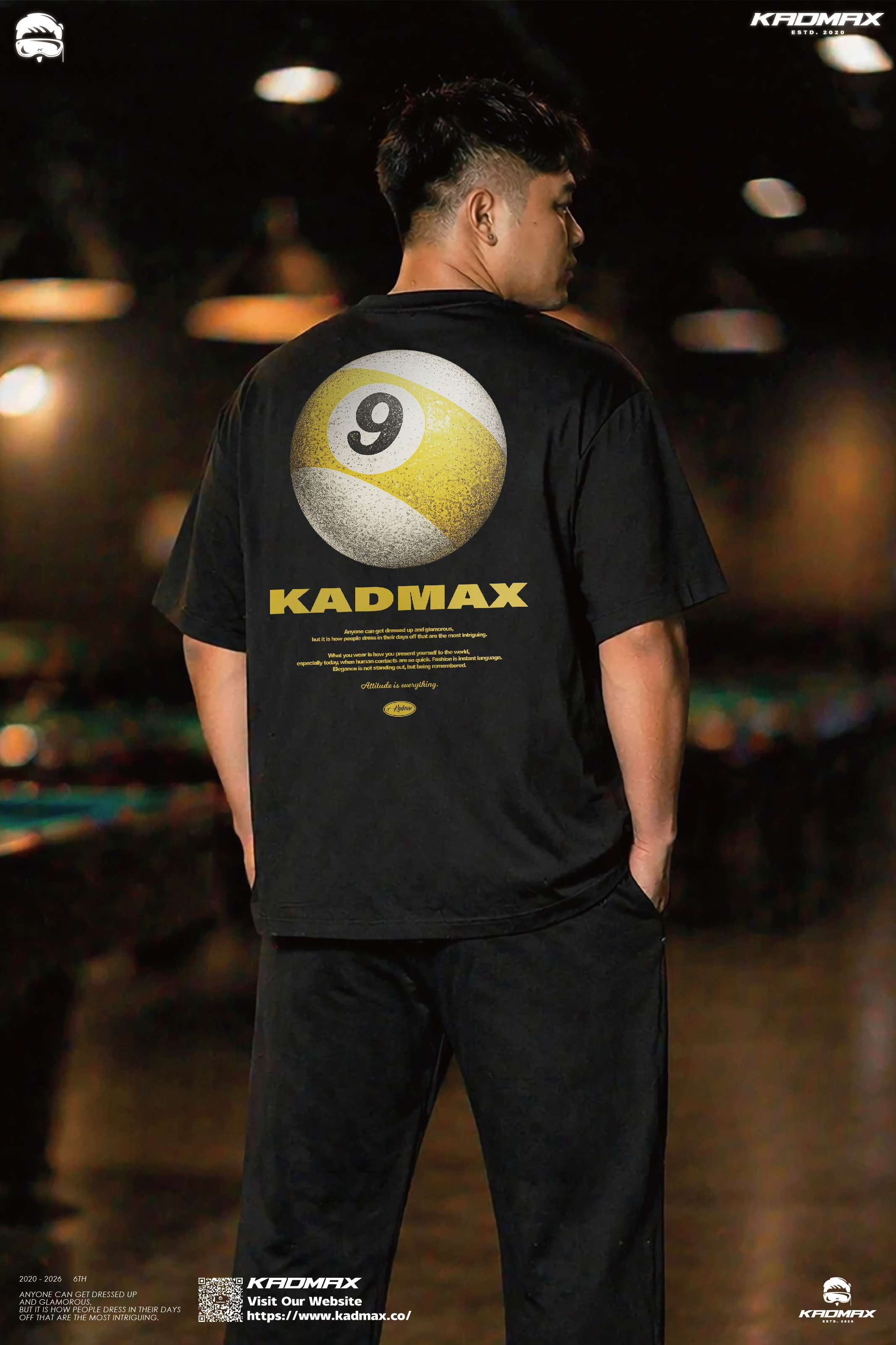 KADMAX大尺碼-大碼9號球短袖TEE〈KMSS2602〉