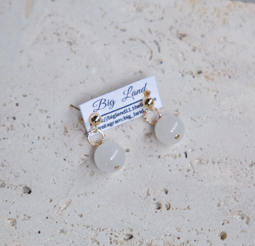 [Big Land] 水晶耳環 | 醫療鋼 | 耳針 | NO.409