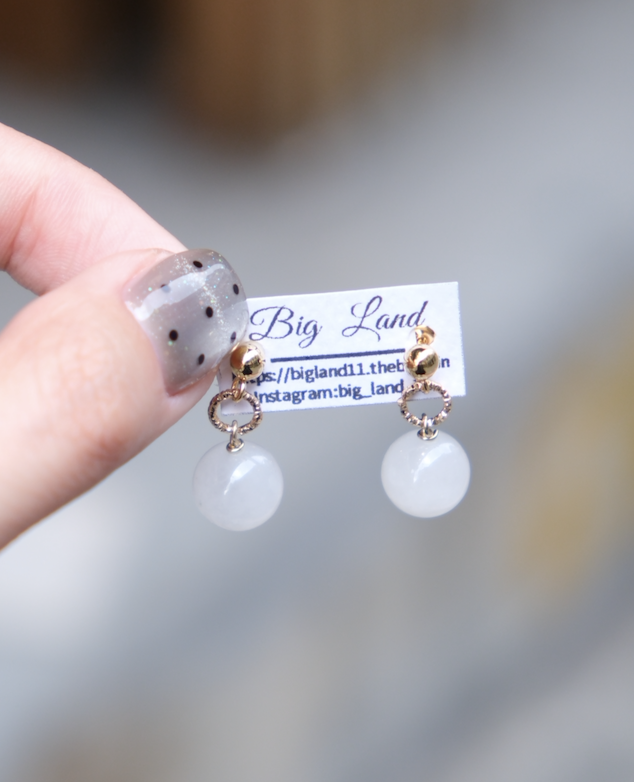 [Big Land] 水晶耳環 | 醫療鋼 | 耳針 | NO.409