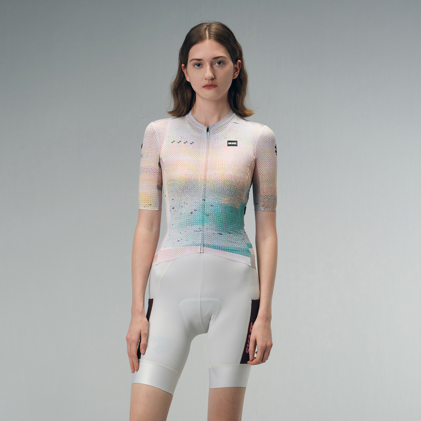 沙漠微光湖藍女款短車衣