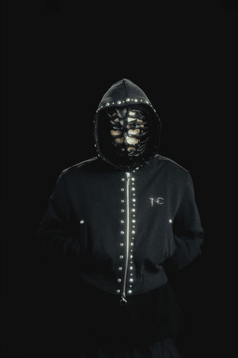 【Focus Store】現貨 Thug Club Studded Line Cropped Zip-up Hoodie 連帽拉鏈外套