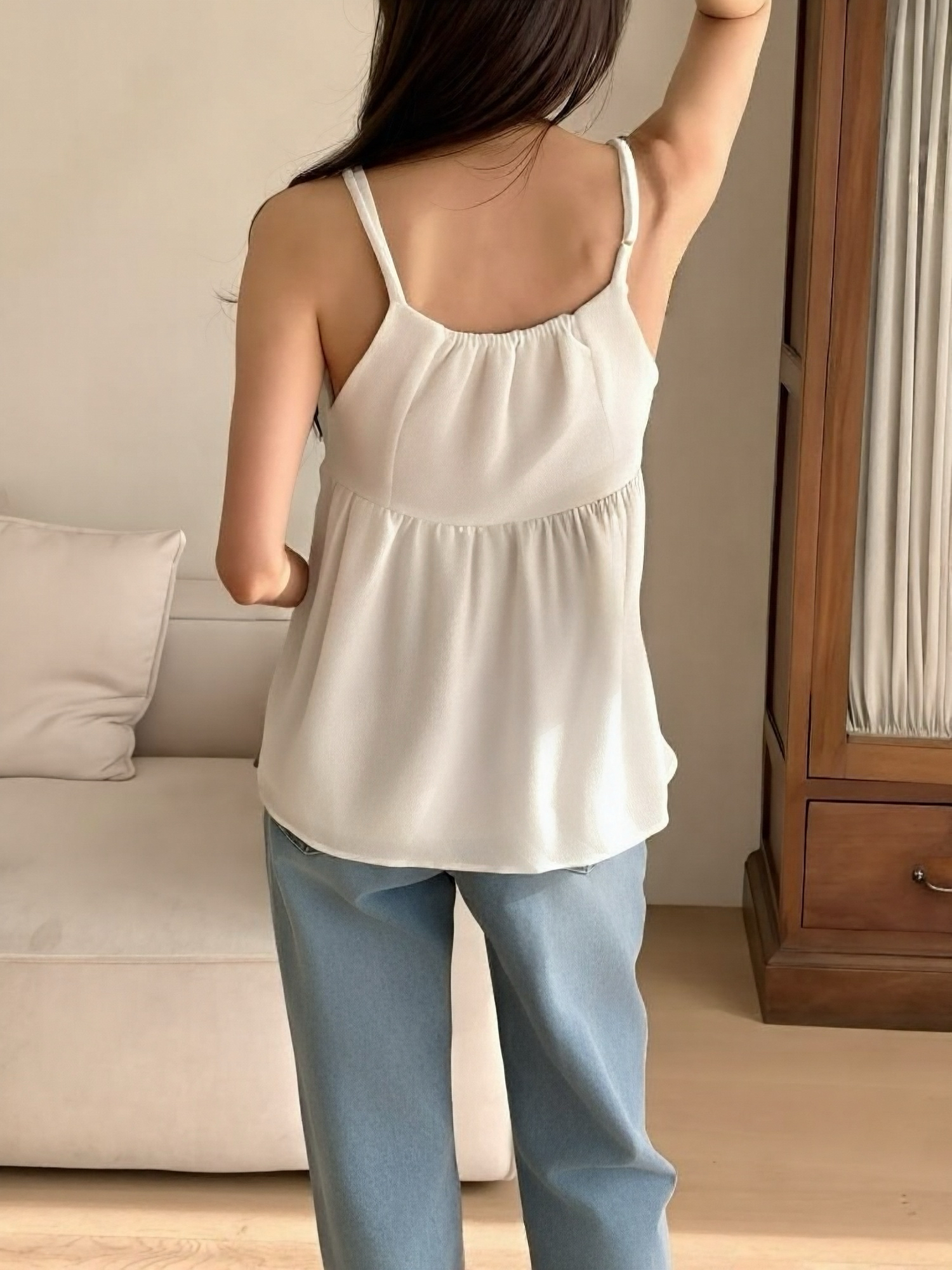 Delilah 甜心蝴蝶結細肩背心 [ 3色 / Free ]