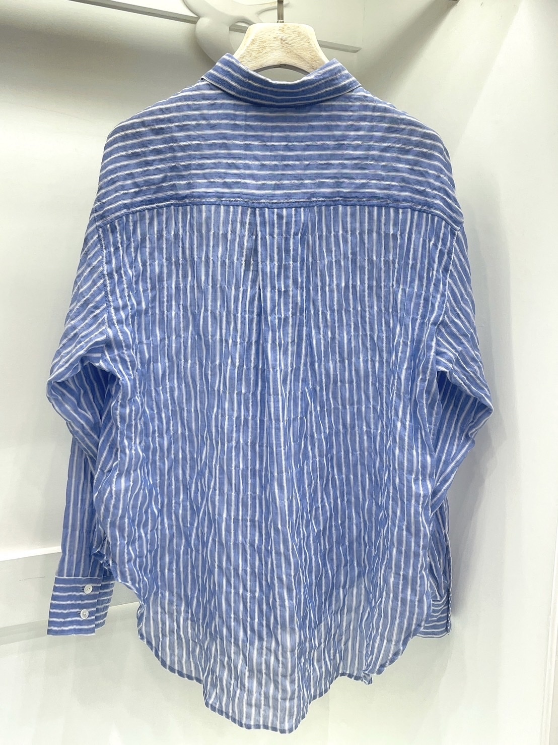 LIYOC 褶皺條紋襯衫