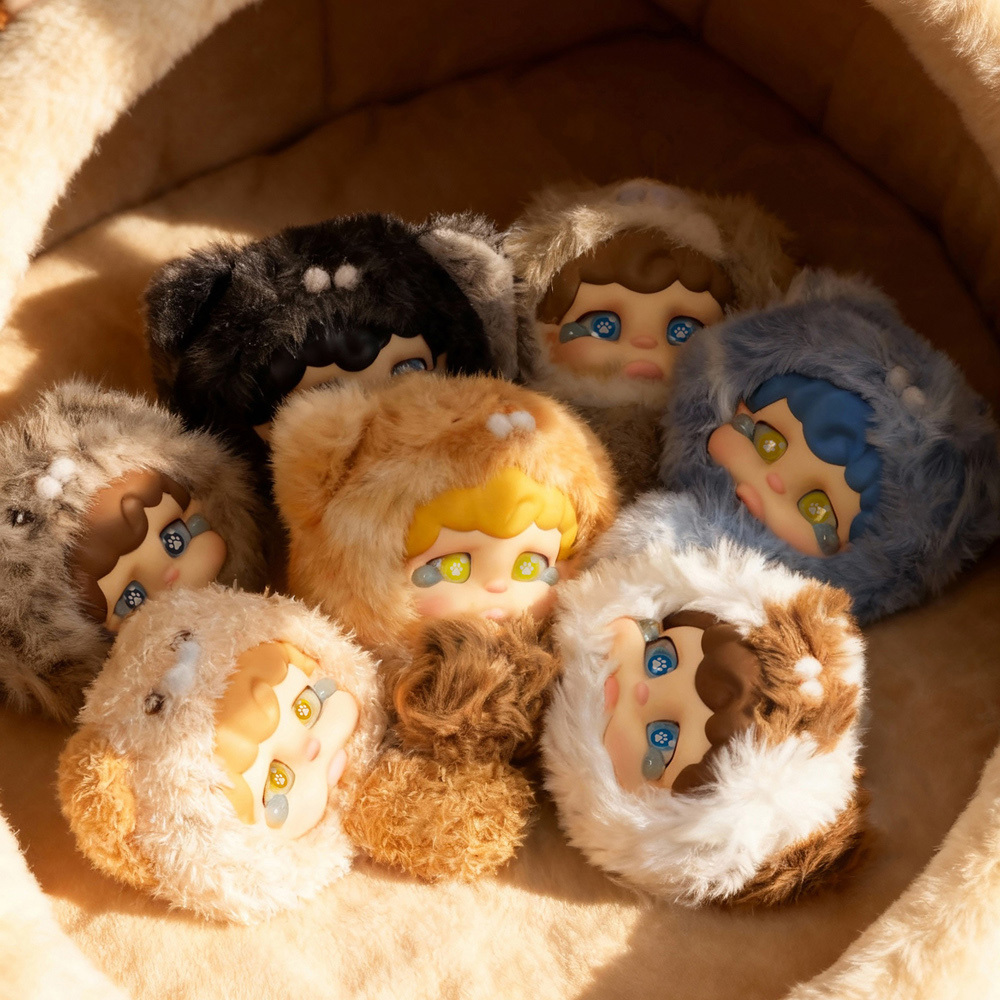 Dewbee 搪膠娃娃-貓絨滾滾 隨機一入