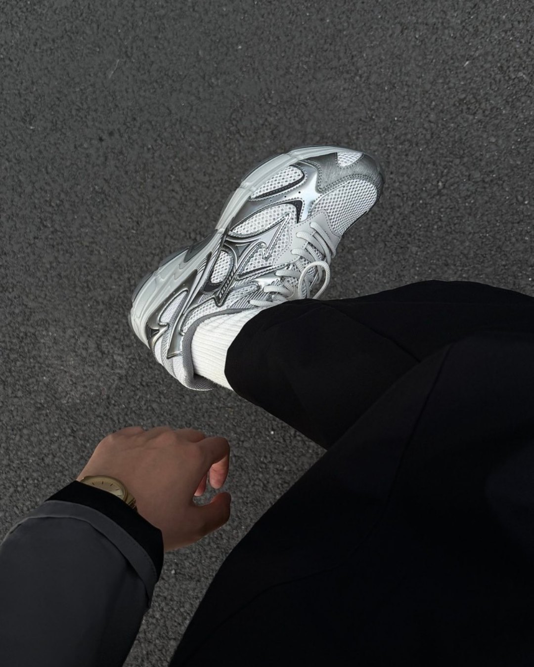 "代購" MIZUNO SPEED 2K 復古慢跑鞋 白灰液態銀 D1GH252907