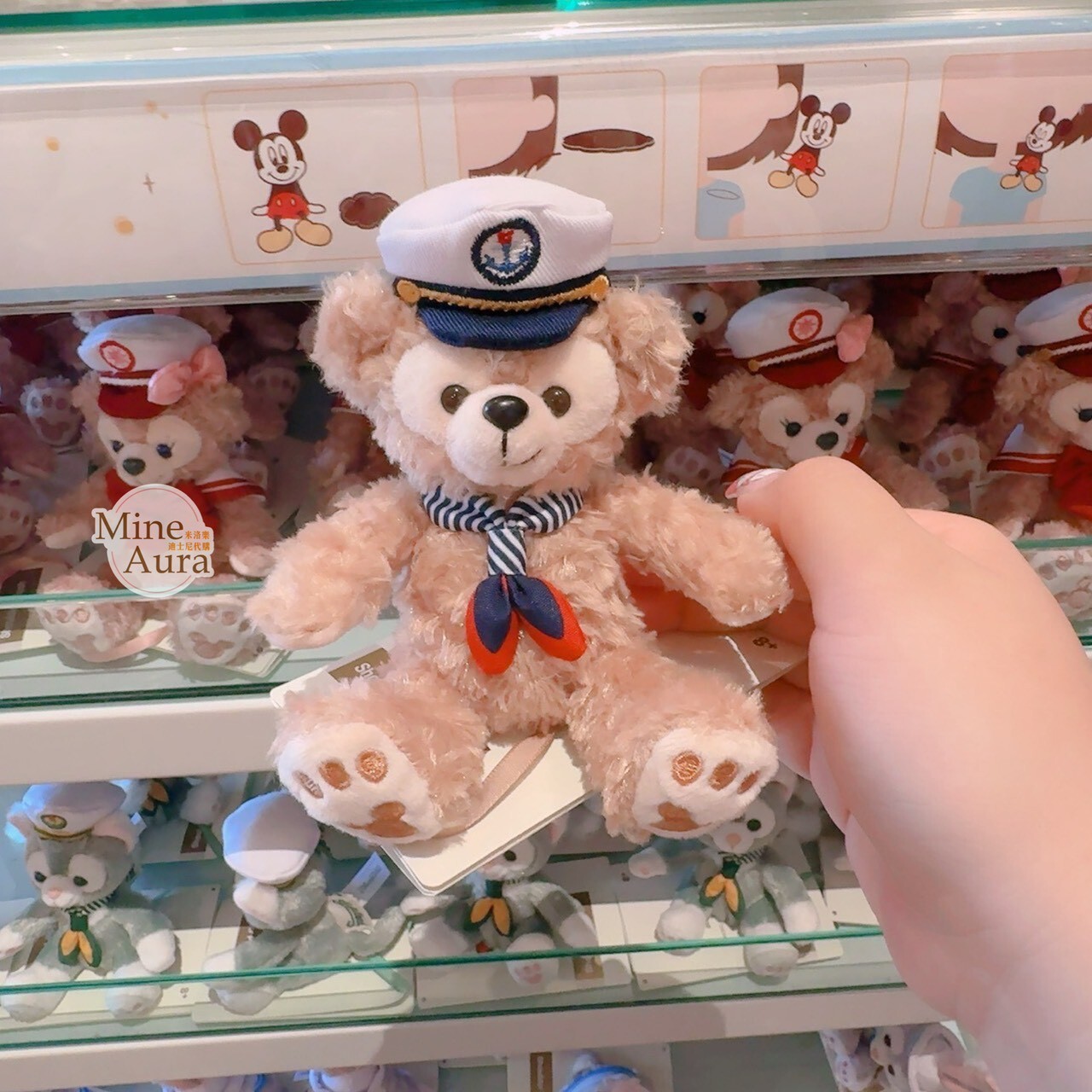 達菲 Duffy 水手服 造型 磁鐵 坐肩 絨毛 娃娃 公仔 -香港迪士尼樂園