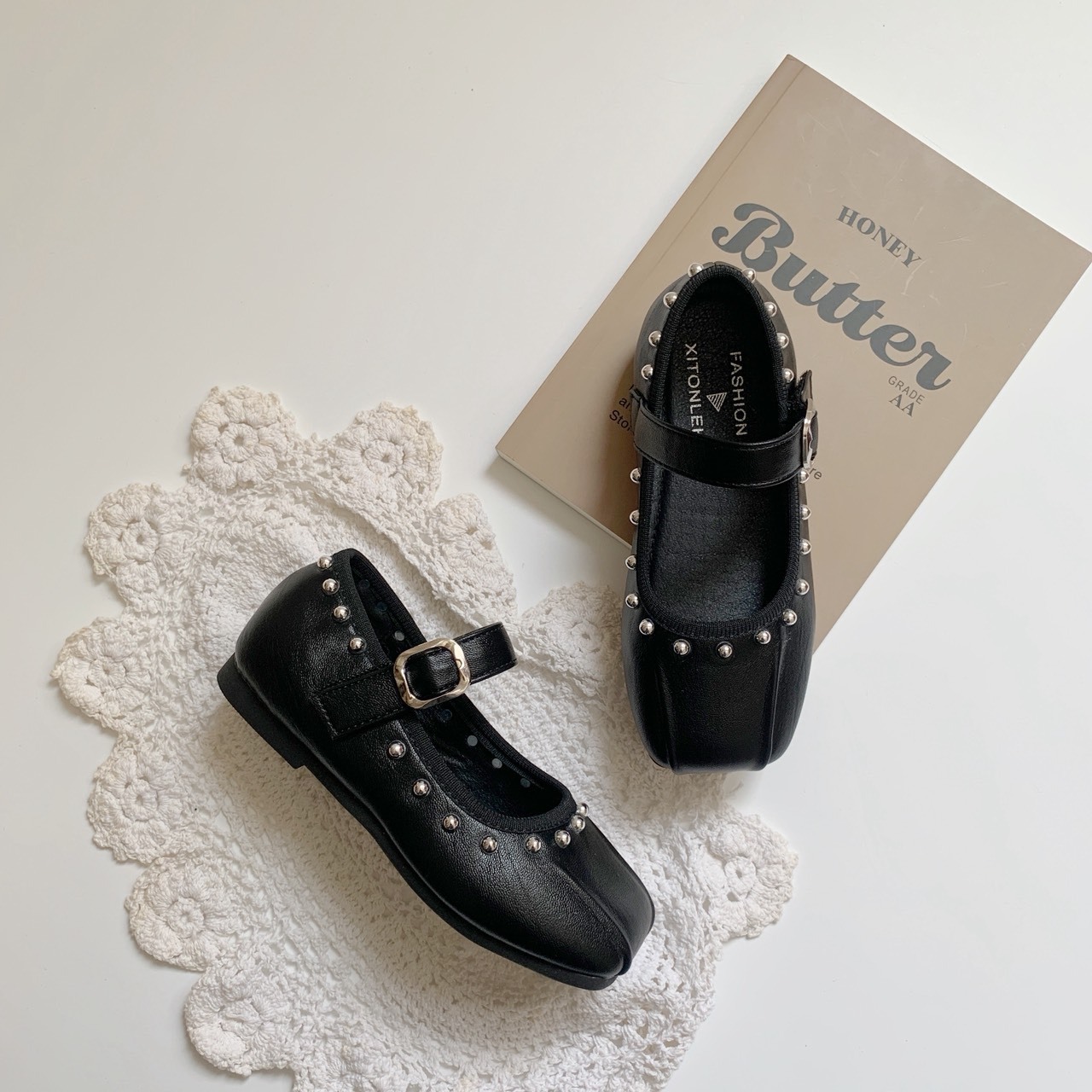 個性鉚釘娃娃鞋