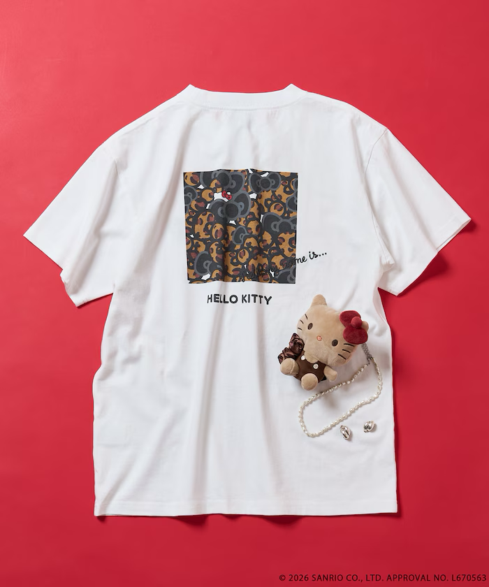 HELLO KITTY / Animal Print T-Shirt