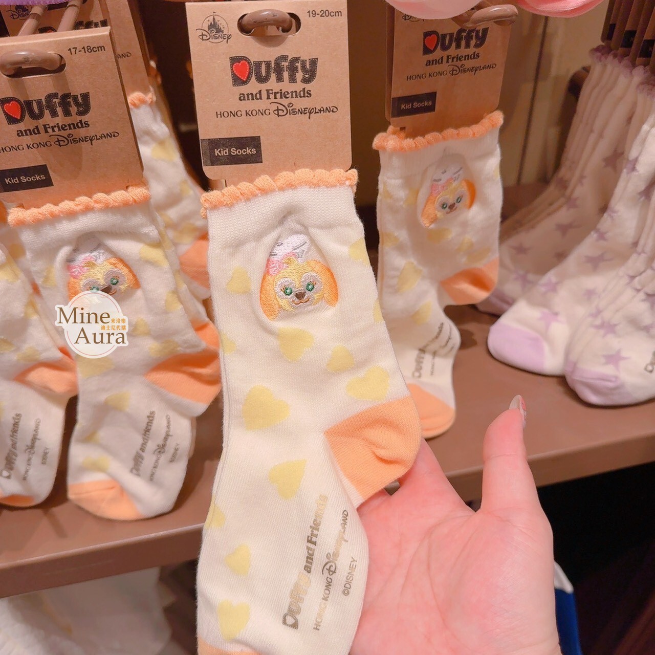 可琦安 餅乾 CookieAnn 刺繡大頭 圖案 兒童襪 襪子 -香港迪士尼樂園