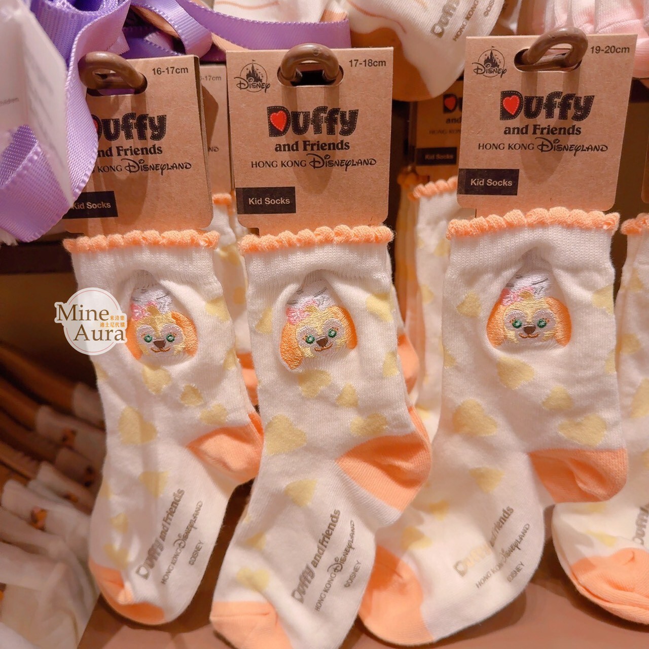 可琦安 餅乾 CookieAnn 刺繡大頭 圖案 兒童襪 襪子 -香港迪士尼樂園