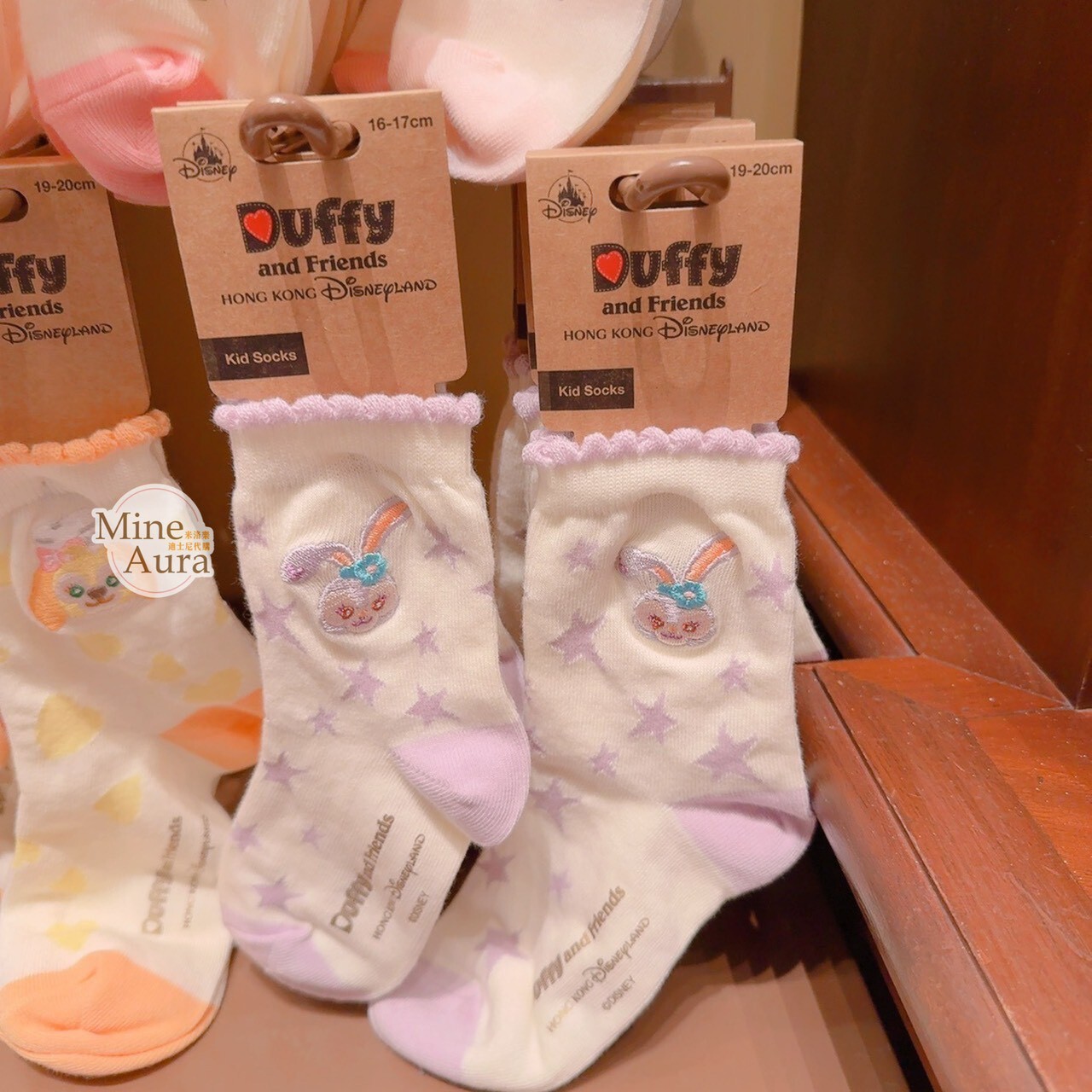 史黛拉露 星黛露 StellaLou 刺繡大頭 圖案 兒童襪 襪子 -香港迪士尼樂園