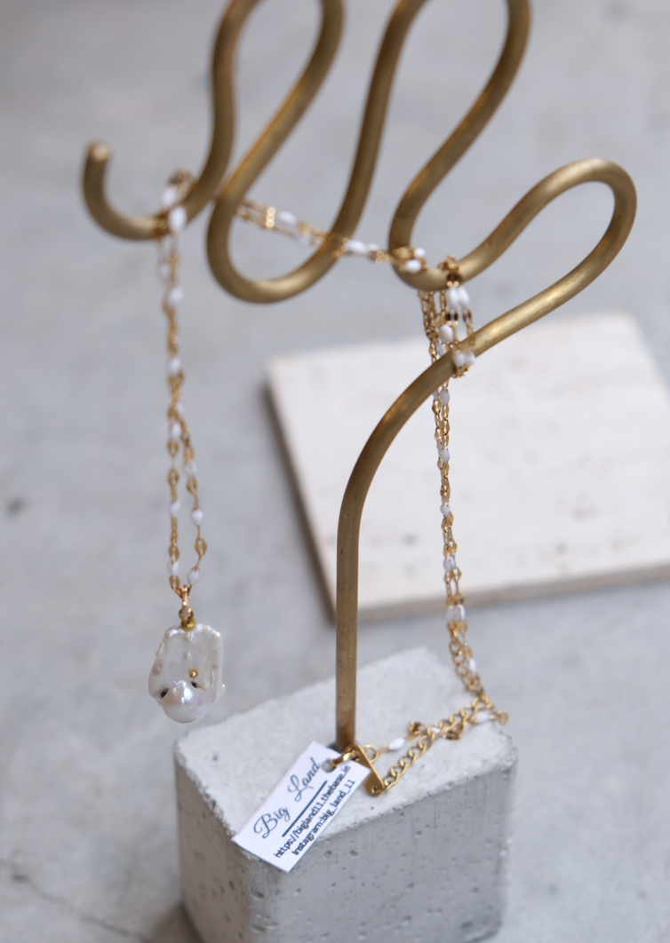 [Big Land] 珍珠項鍊 | 不鏽鋼 | NO.435