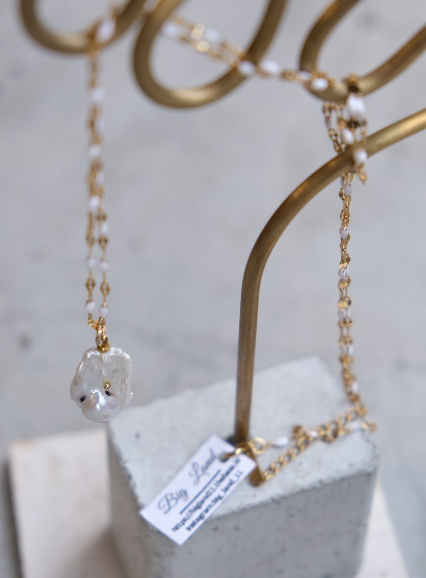 [Big Land] 珍珠項鍊 | 不鏽鋼 | NO.435