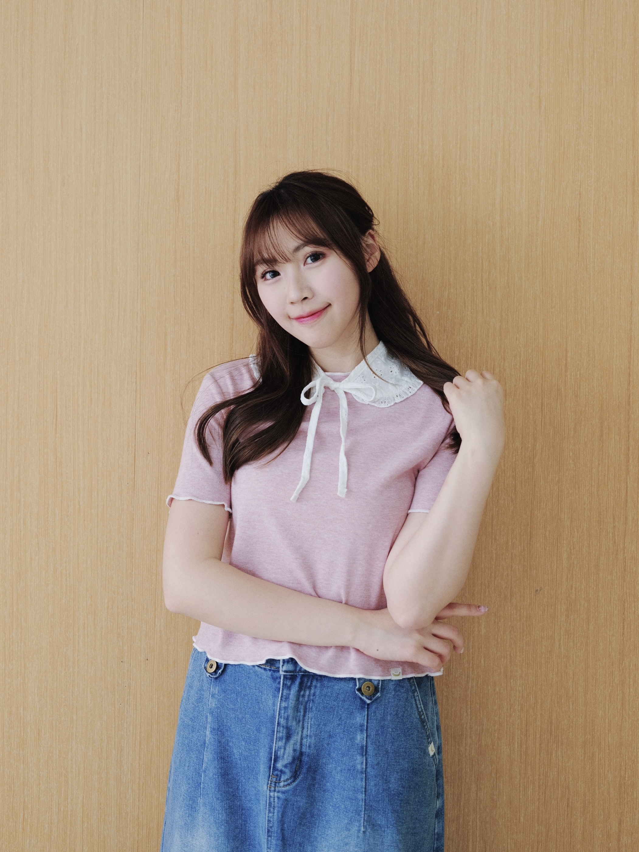 七色 / 麻糬感滾邊短袖上衣 / Mochi-Feel Lettuce Edge Short Sleeve Top