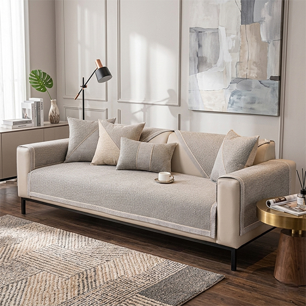 和式簡約編織四季用沙發墊