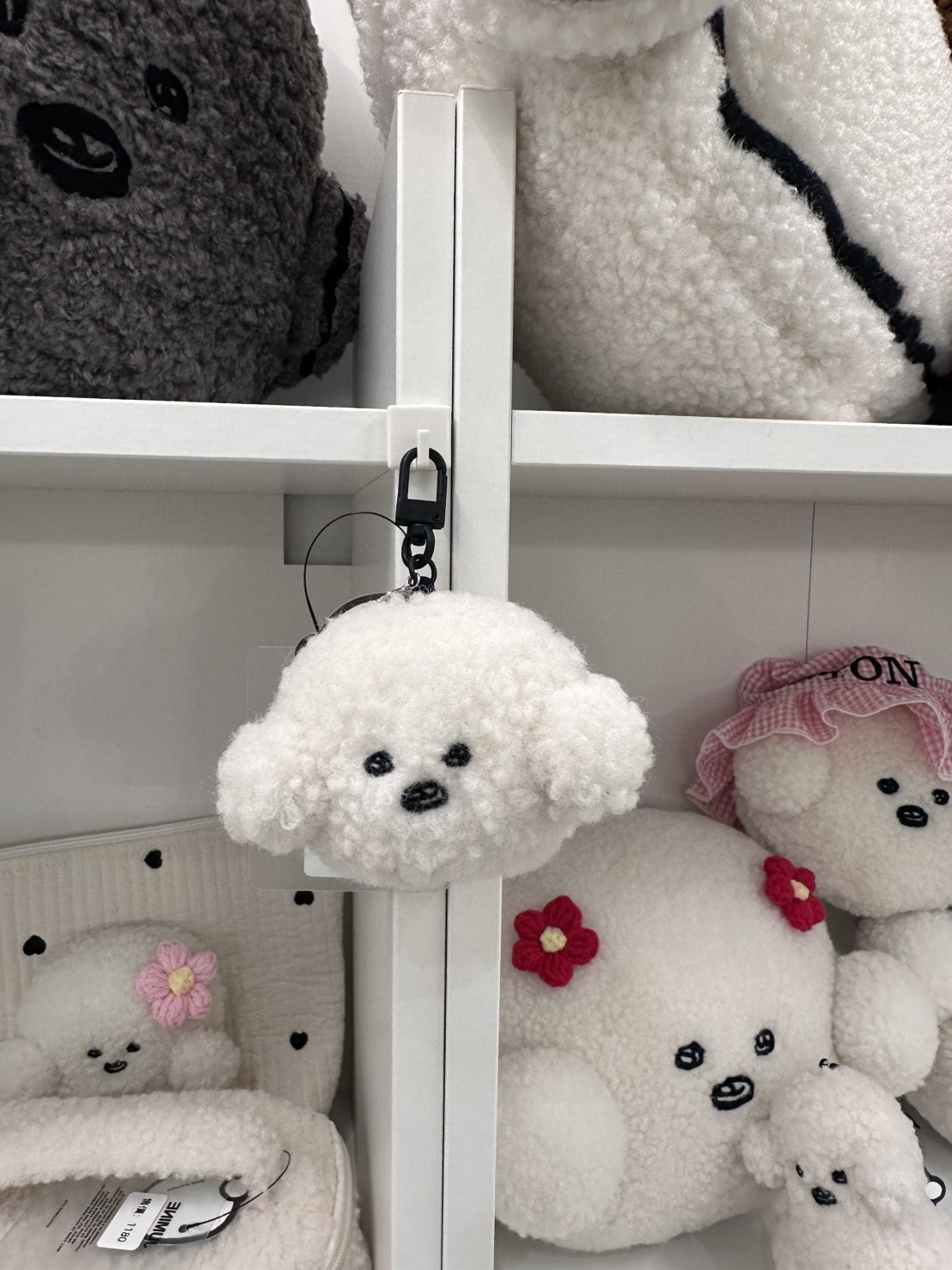 現貨-白色比熊頭吊飾（小小頭）