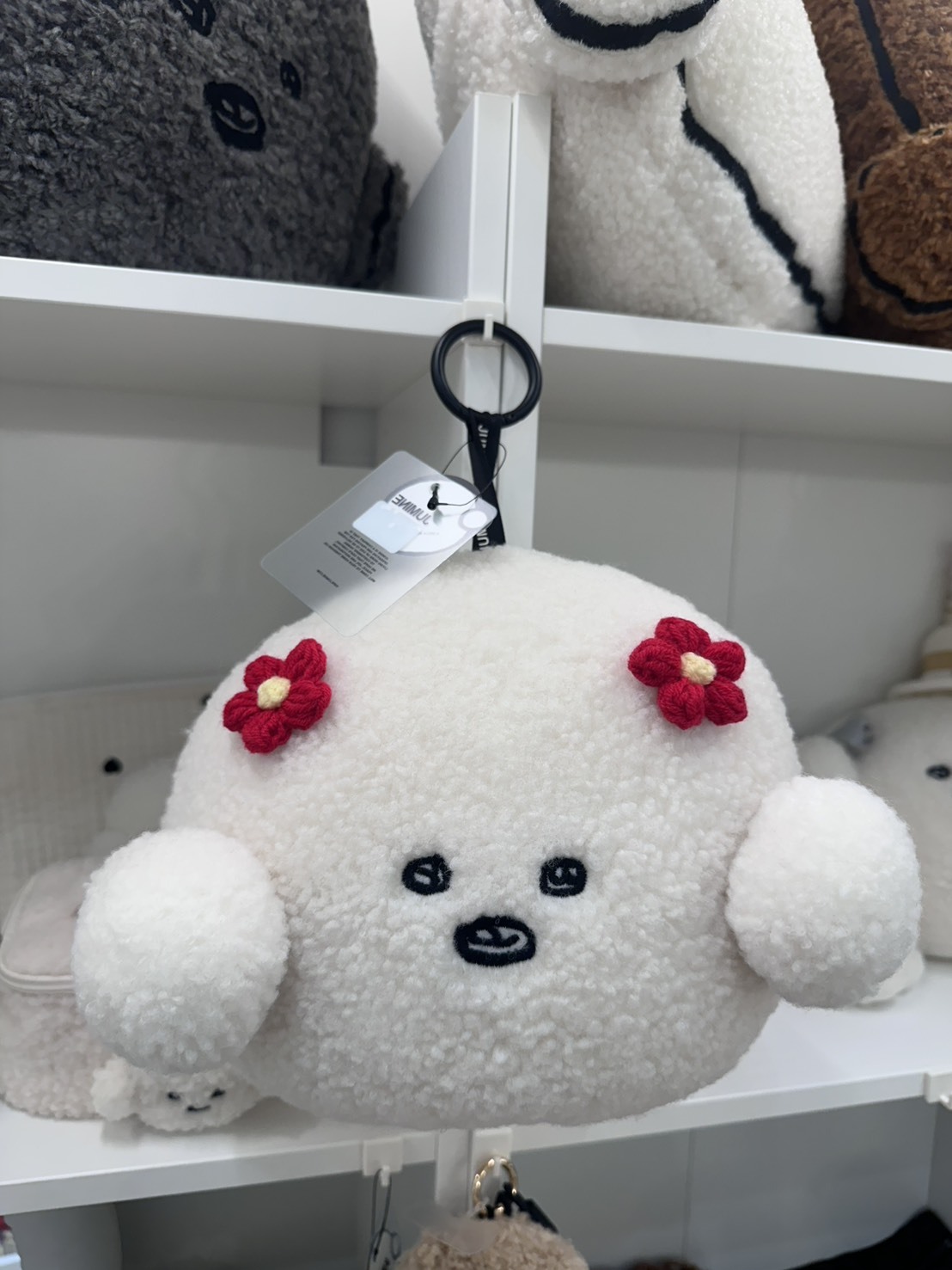 現貨-白色比熊頭吊飾（巨巨大頭）