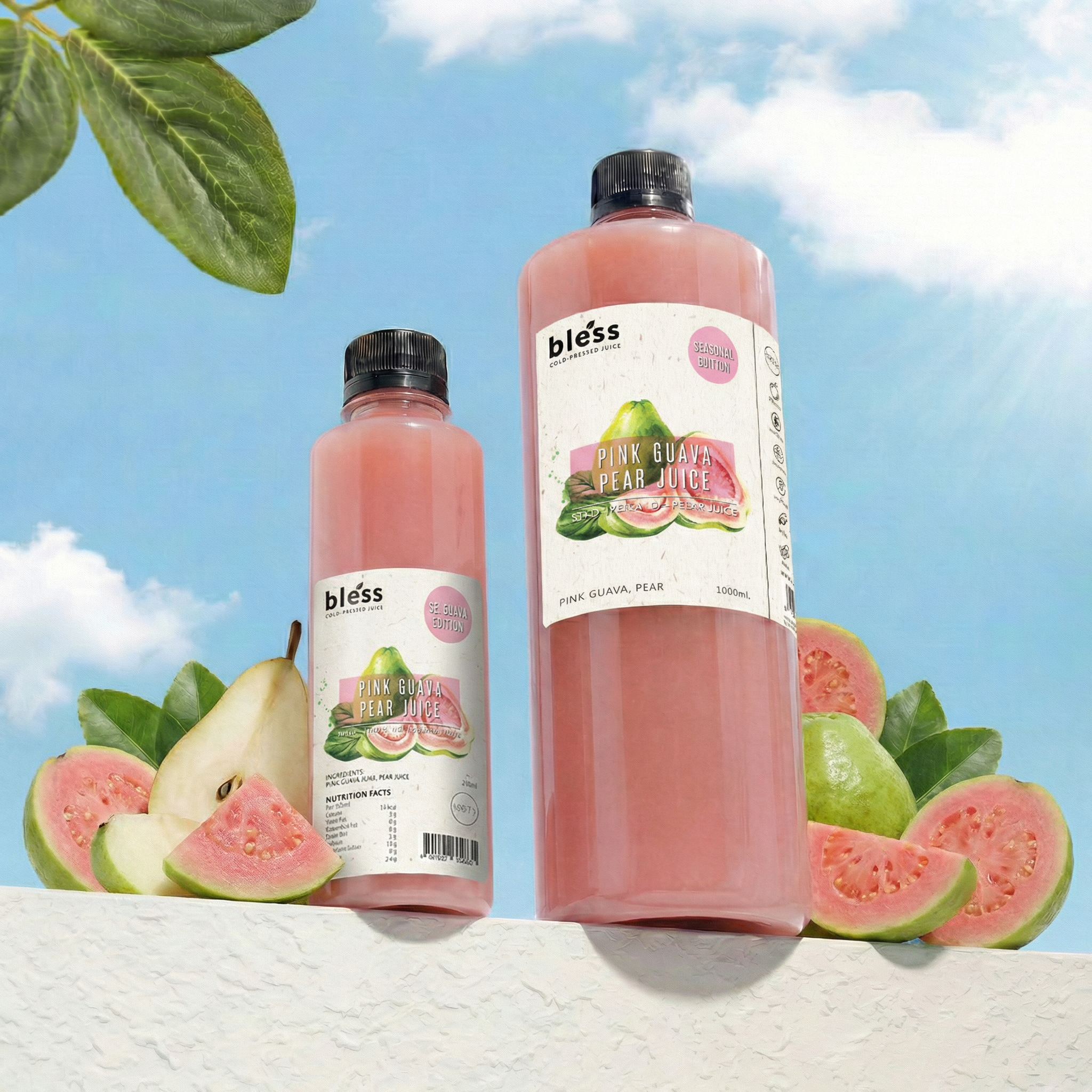 粉紅番石榴啤梨汁