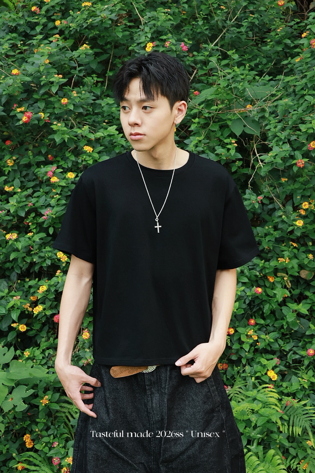 TASTEFUL MADE (T-23) - 品牌訂製 面料升級 ICE 涼感 265g 短寬 垂墜 刺繡 短袖 T恤