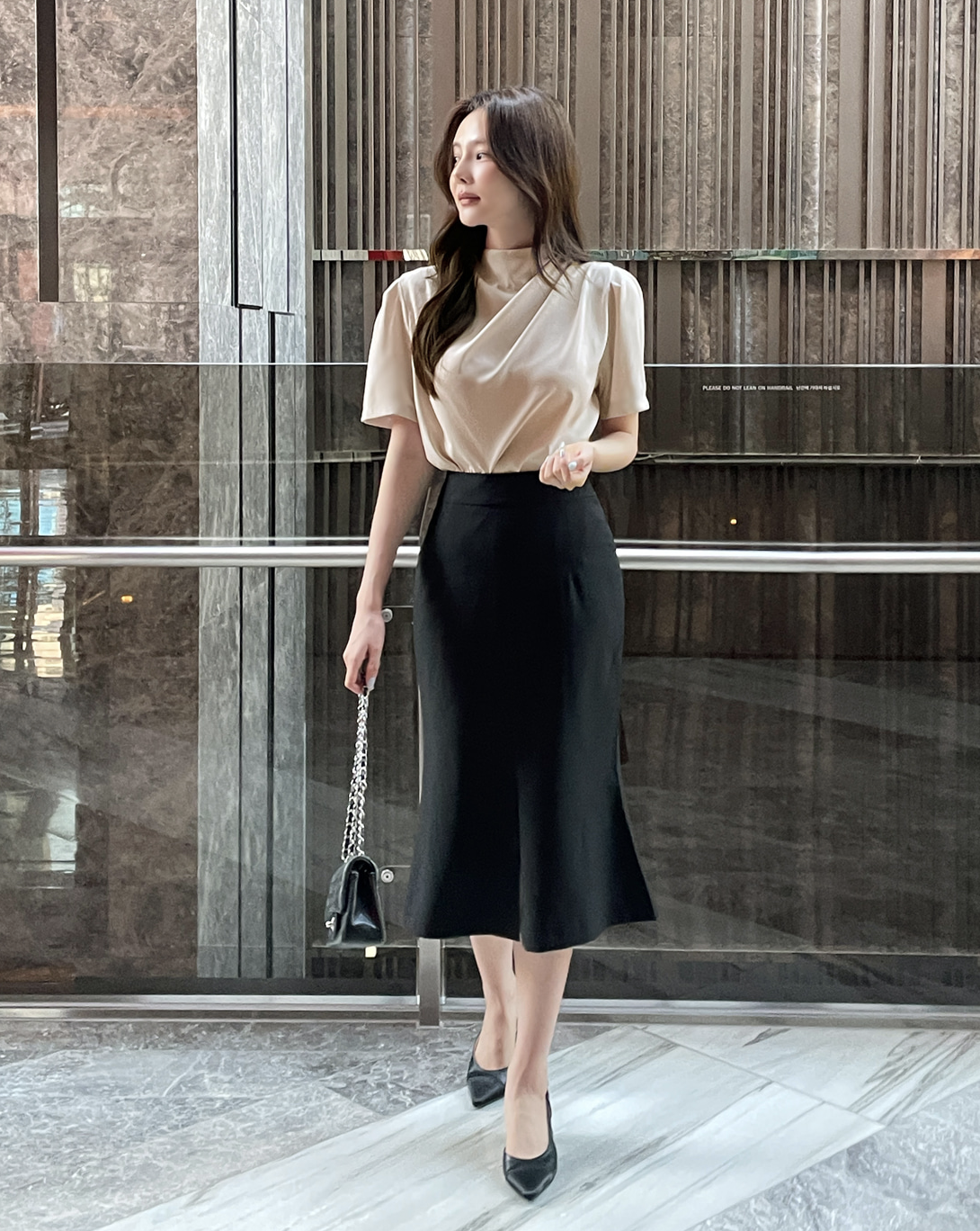 Karlie 曼妙高腰開衩中長裙 [ 3色 / S,M,L ]