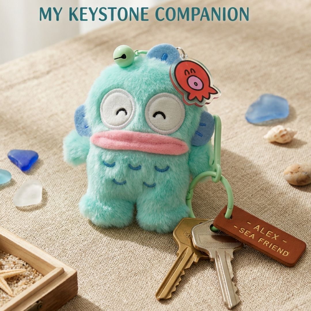 水怪 Sanrio 毛絨公仔鎖匙扣飾物(捲捲毛)