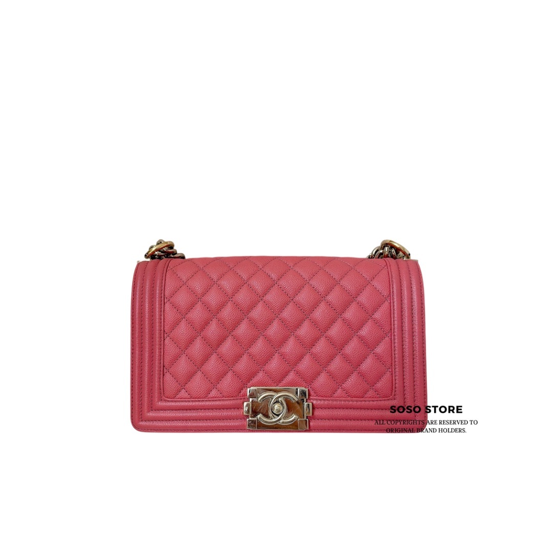 Chanel Boy Flap Bag - Pink / GHW