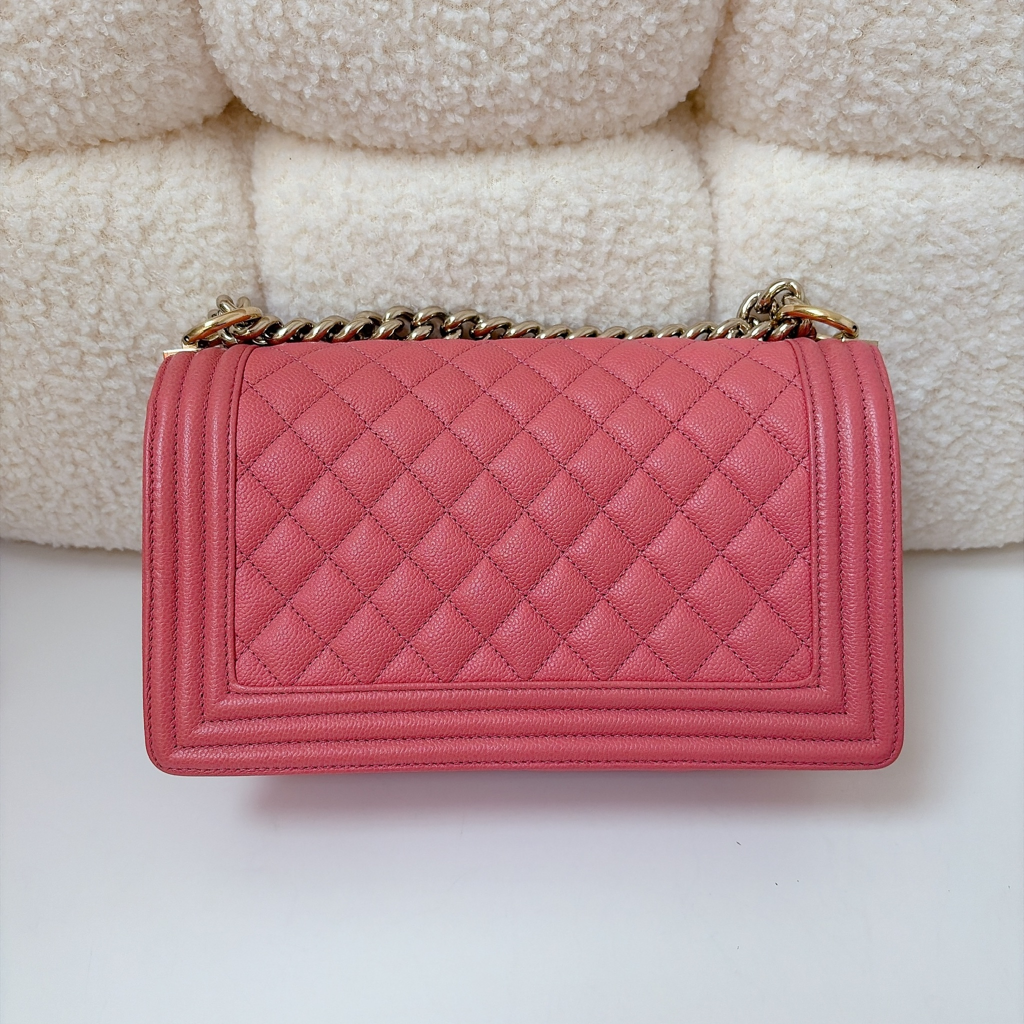 Chanel Boy Flap Bag - Pink / GHW