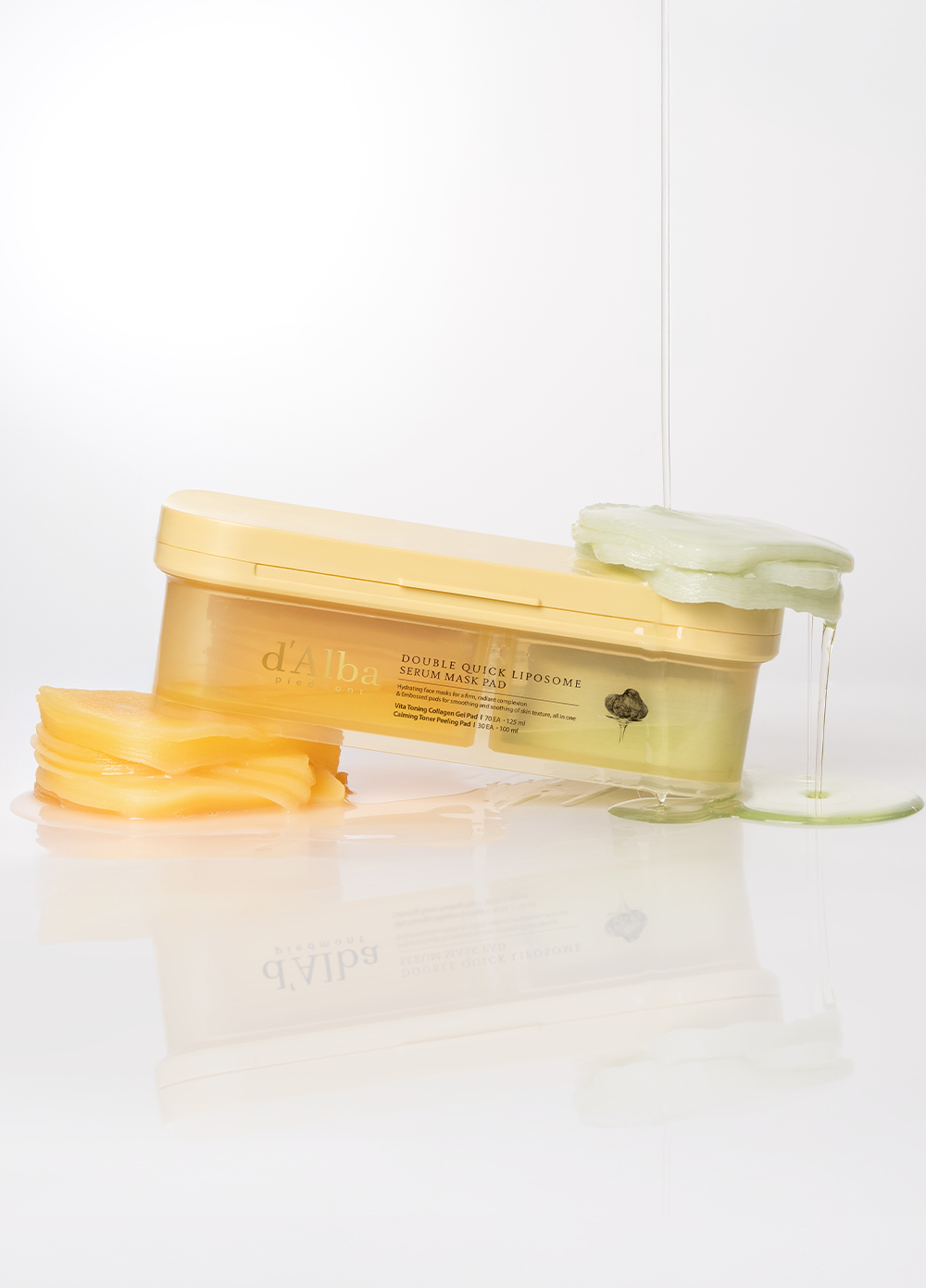 【入LIVECODE享直播限定最抵價！】【d'Alba品牌方邀請✨弘大封館 X 超正獨家優惠】d'Alba Double Quick Liposome Serum Mask Pad 2in1鎮靜舒緩提亮膚色棉片