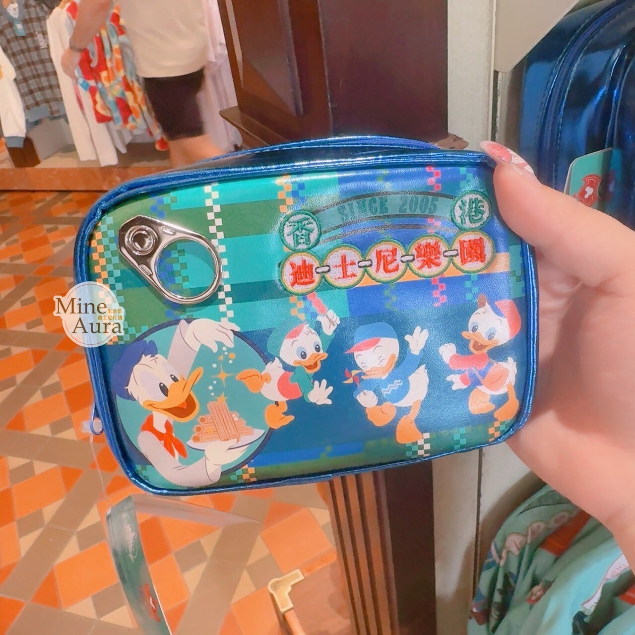 米奇與好友懷舊香港系列 唐老鴨 Donald 圖案 罐頭 造型拉鍊袋 收納包 -香港迪士尼樂園