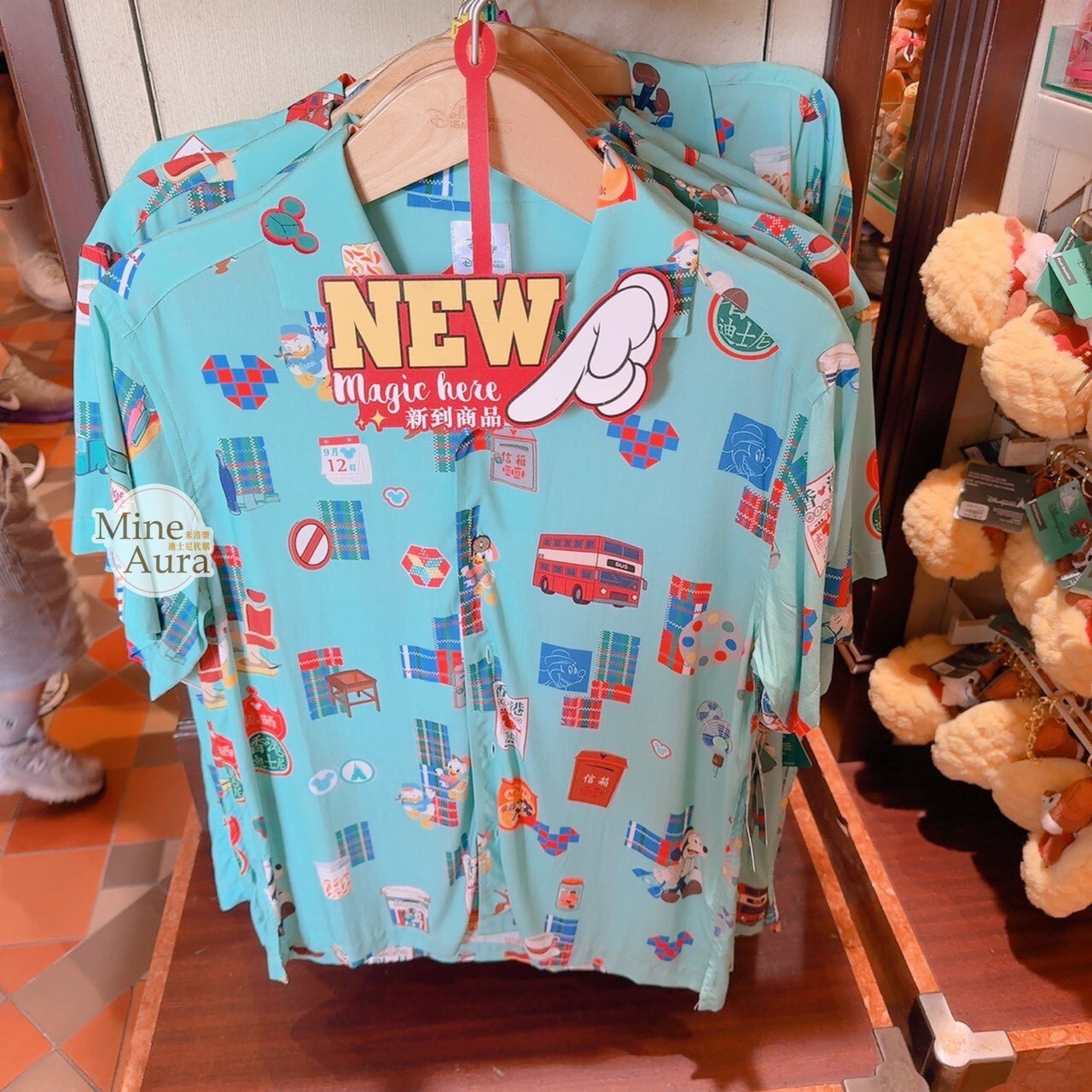 米奇與好友懷舊香港系列 米奇 Mickey 滿版圖案 襯衫 上衣 -香港迪士尼樂園