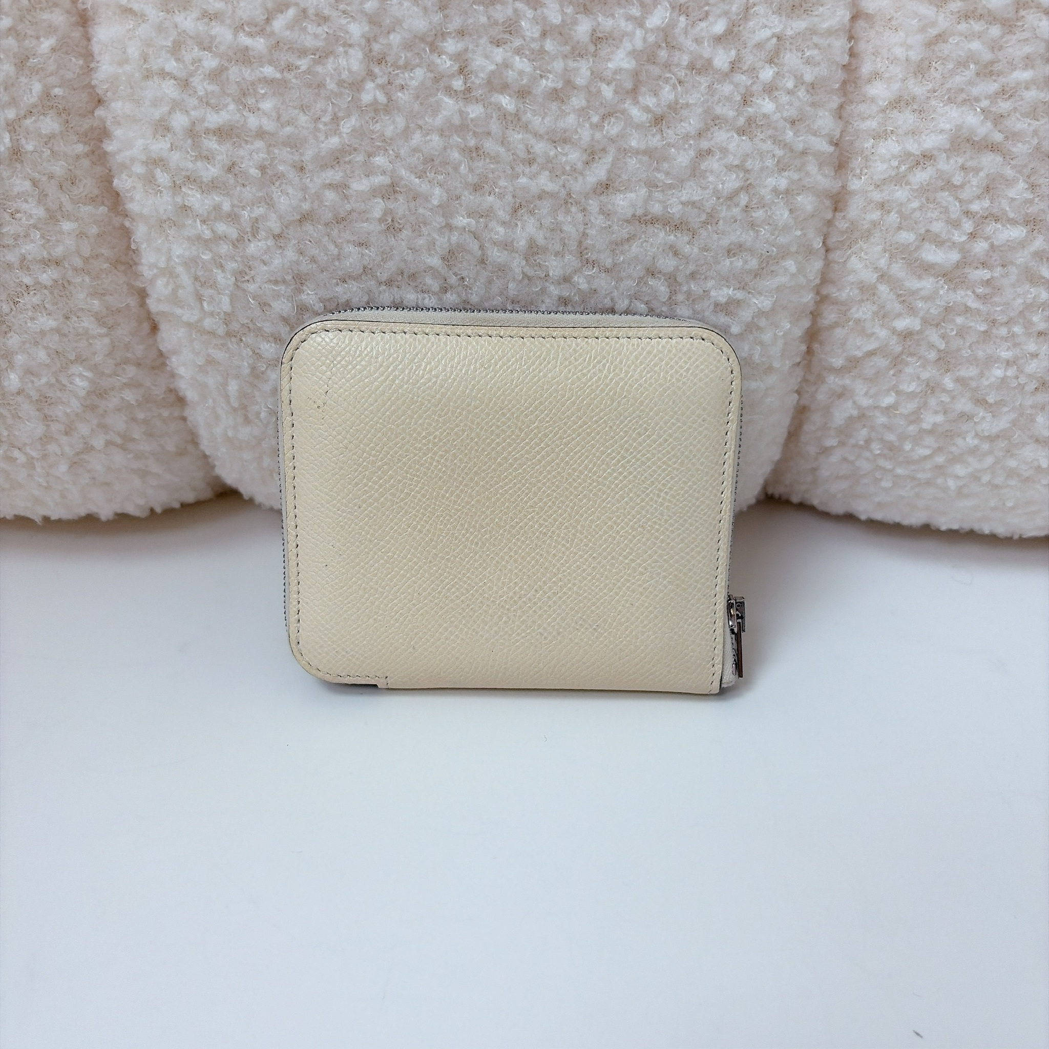 Hermès Azap Silk'In Compact Wallet - Nata / SHW