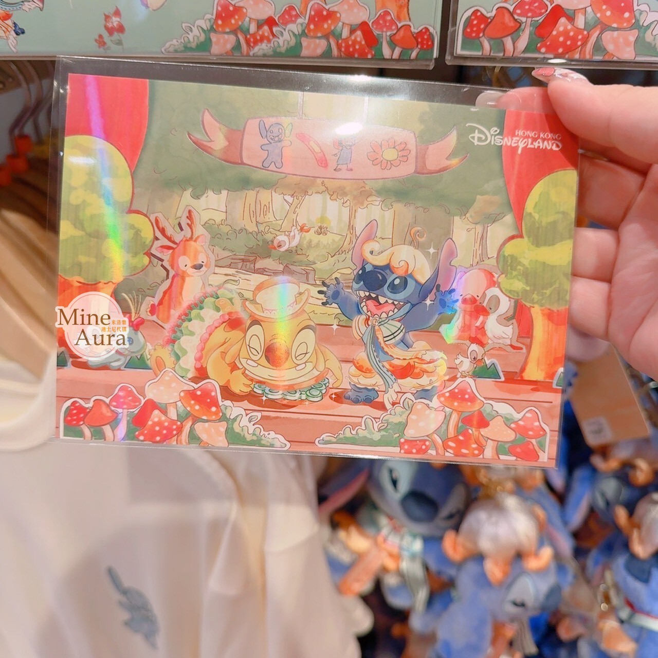 史迪奇 Stitch 蘑菇小鹿 圖案 明信片 星際寶貝 Lilo & Stitch -香港迪士尼樂園