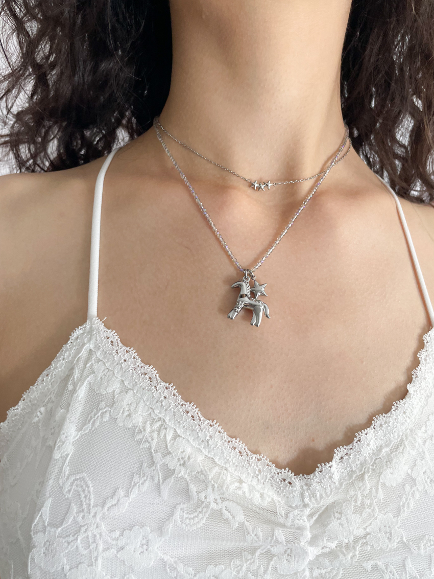 stars x daisy pony necklace set