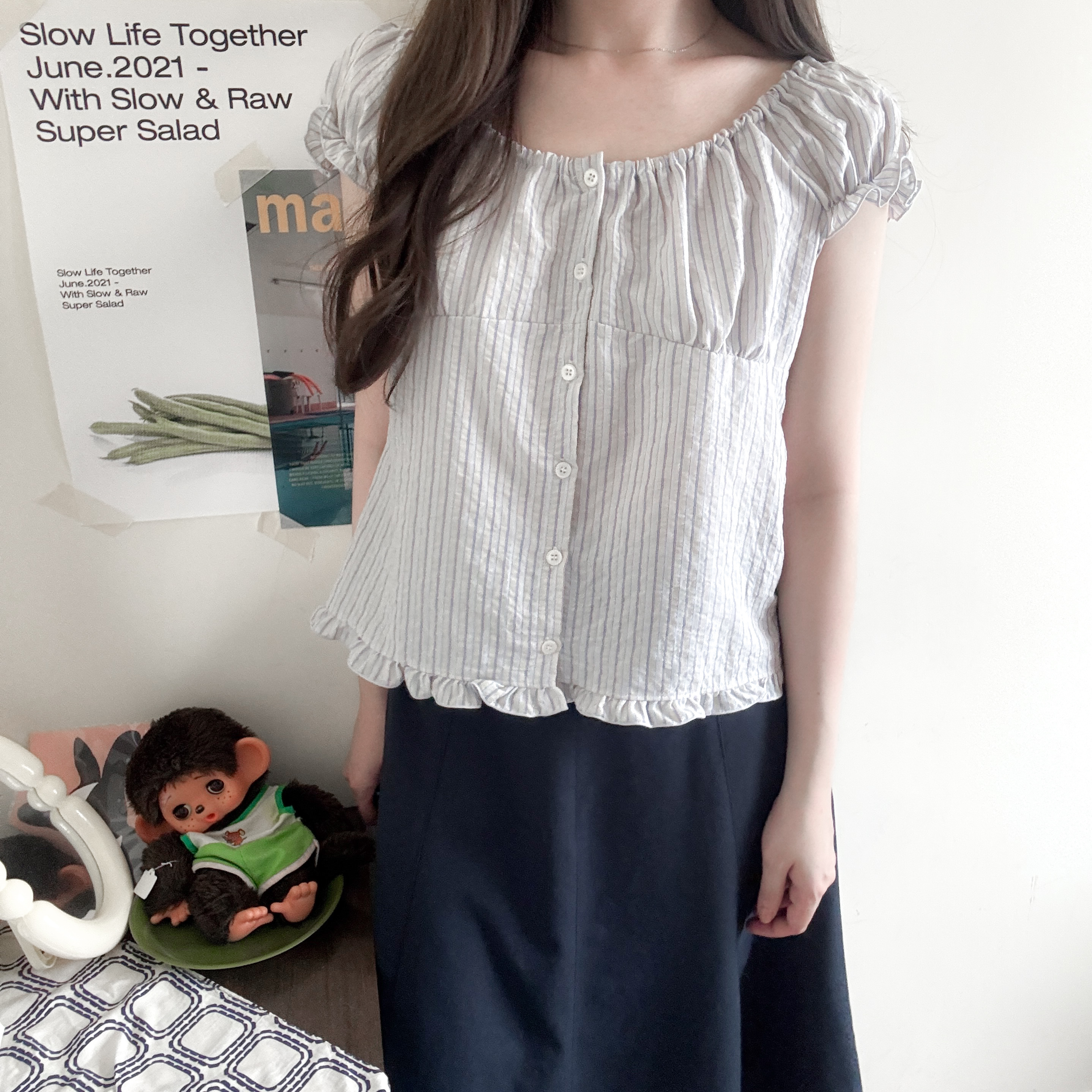 直條紋娃娃top
