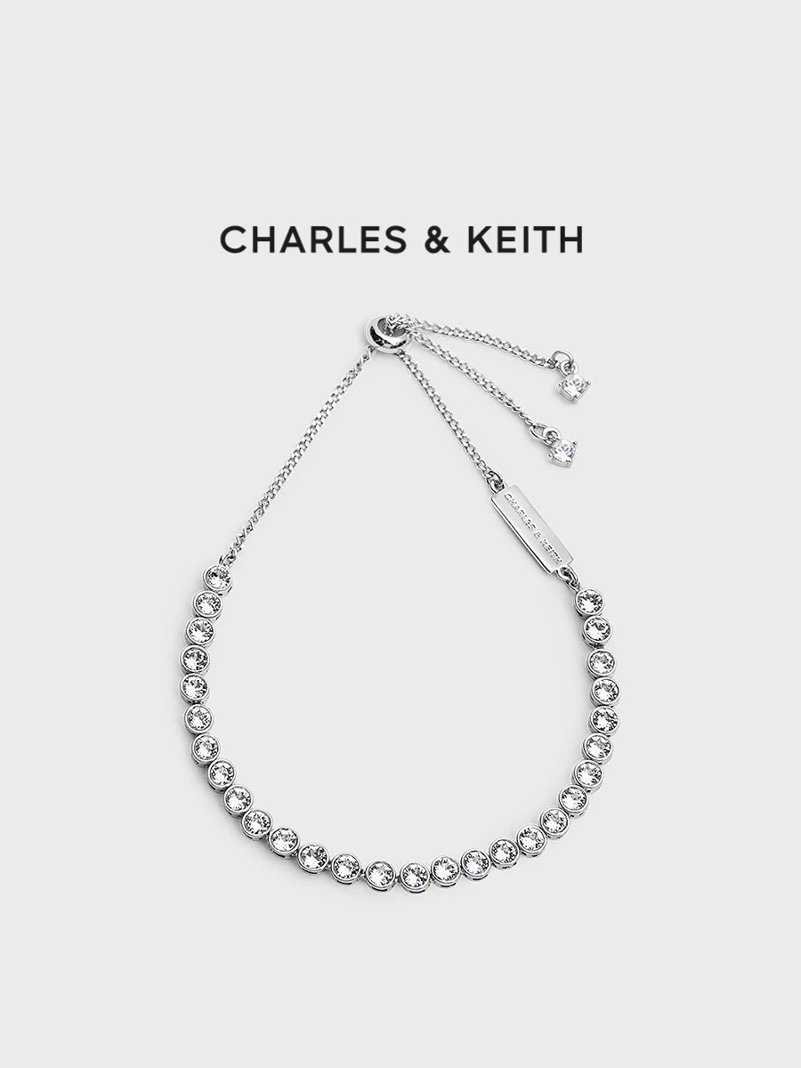<2026海外代購最新款> CHARLES ＆KEITH 小CK 滿鑽手鍊