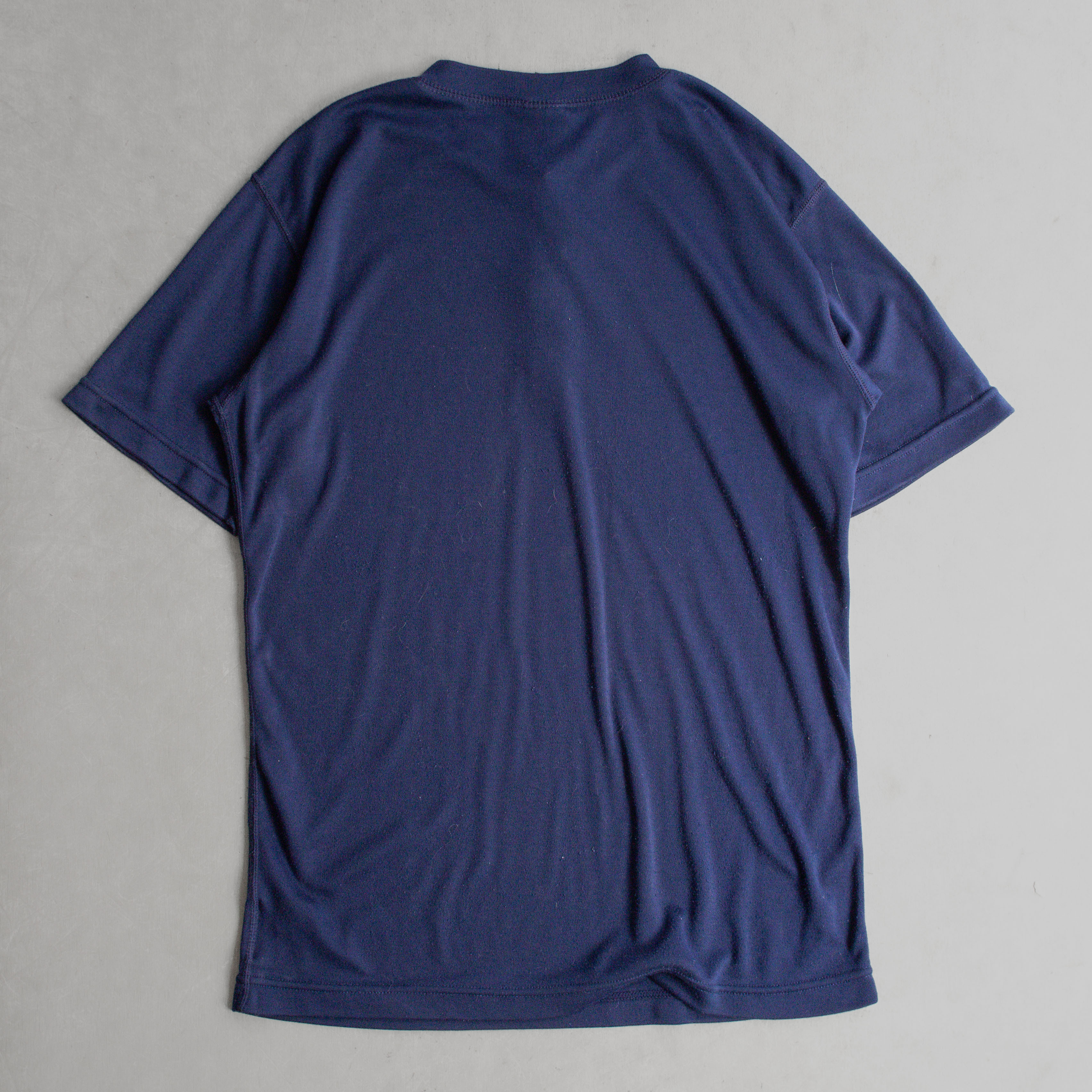 80S PATAGONIA CAPILENE TEE 美國製 深藍 亨利領 素面 運動 短袖 T恤