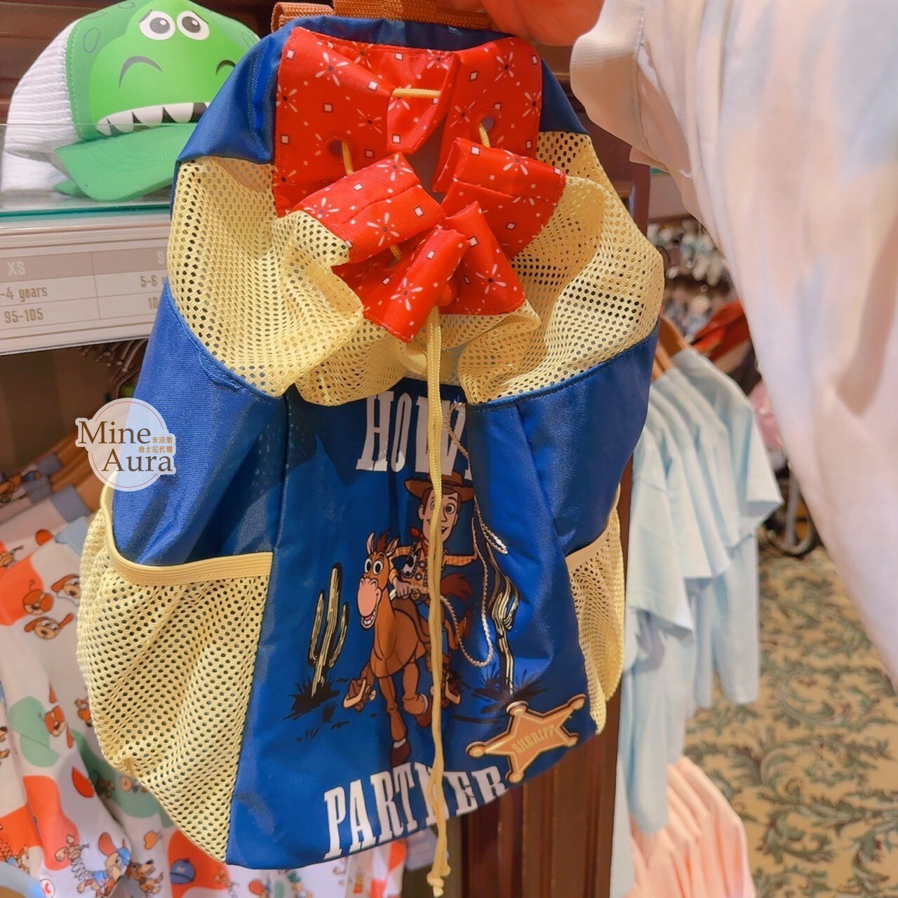 胡迪 Woody 圖案 輕量 束口 後背包 玩具總動員 Toy Story -香港迪士尼樂園