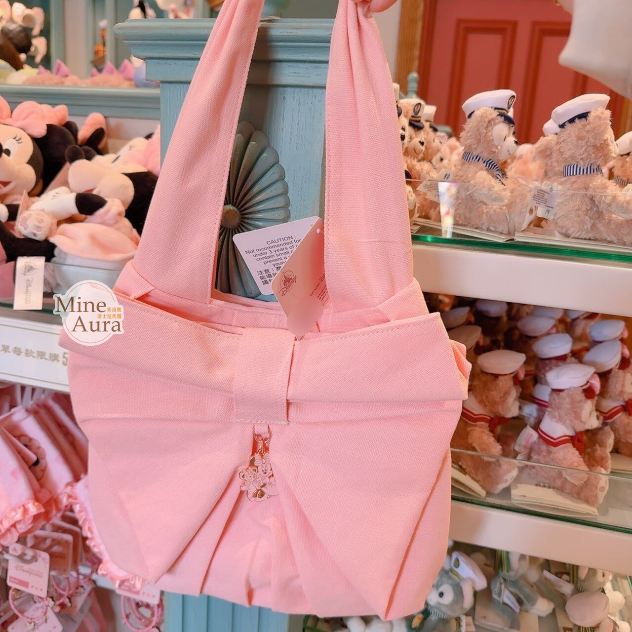 米妮 Minnie 雪莉玫 ShellieMay 派對系列 蝴蝶結造型 單肩包 手提包 手提袋 -香港迪士尼樂園